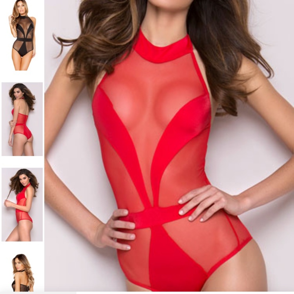 NEW red mesh teddy size Small/Medium